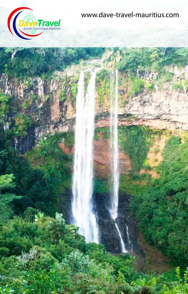 Seven-colored earth with waterfall visit